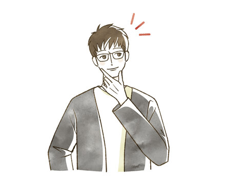 笑顔の男性