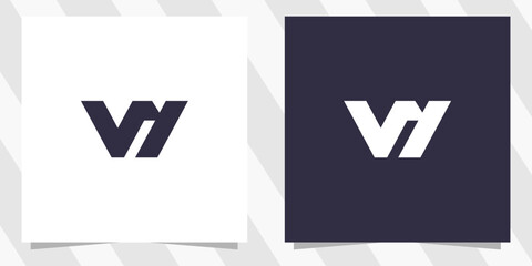 letter wv vw logo design