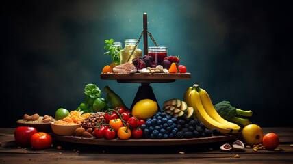 Amazing Balanced diet food background healthy food background