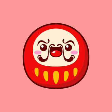 recommend clip art: Cute And Kawaii Style Japanese Daruma Doll