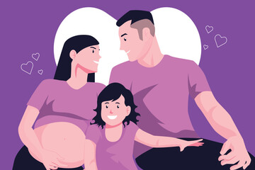 Obraz premium Hand drawn maternity concept illustration
