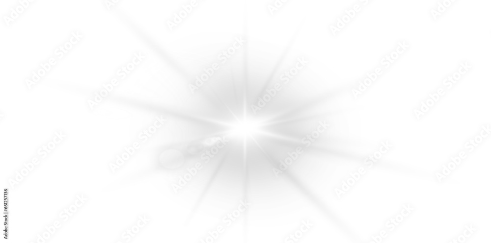 Wall mural sun rays and sparkles element