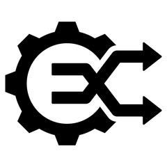 Change Management Glyph Icon