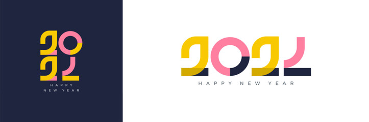 Modern 2024 number vector design. Premium design for the 2024 New Year celebration. With elegant and modern colorful numbers.