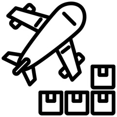 Air Cargo Outline Icon