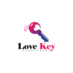 love key logo vector design icon