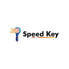 Speed key logo vector design simple