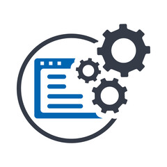 Webpage Optimization Blue Icon Vector Illustration | Marketing And SEO Icon