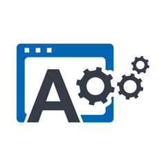 Ad Optimization Blue Icon Vector Illustration | Marketing And SEO Icon