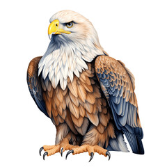 Obraz premium A brave and charismatic eagle. Graphic material about birds. Generative AI