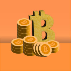 Cryptocurrency Template 3D