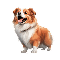 Border collie so adorable and cute. Graphical material about dogs. Generative AI.