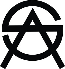 sa letter vector logo design