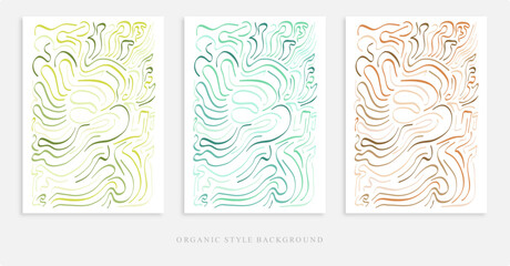 Line Art Style Organic Shapes Poster Design.