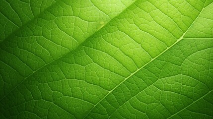 Close-up shot of a green leaf background. For illustrating the concept of eco-friendly business and ecology for an organic greenery and natural product background, use a nature foliage abstract of a l