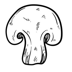 mushroom pizza set hand drawn