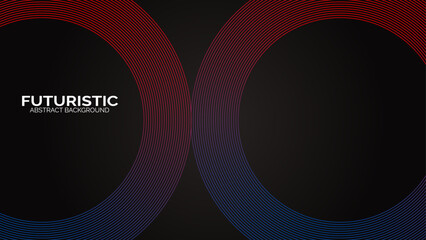 Futuristic abstract background. Glowing circle lines design. Modern shiny blue and pink geometric lines pattern. Future technology concept. Suit for poster, banner, cover, presentation, website, flyer