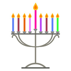 symbolic candlestick at a Jewish festival