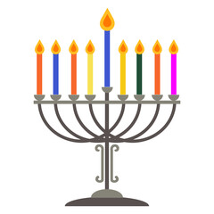 symbolic candlestick at a Jewish festival