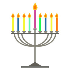 symbolic candlestick at a Jewish festival