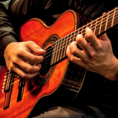 Obraz premium musician playing guitar