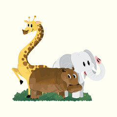 Wildlife Animal Illustration Frame Background