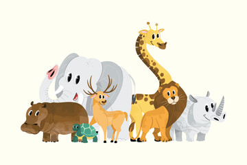 Wildlife Animal Illustration Frame Background