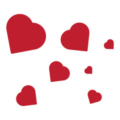 Heart icon love symbol, vector flat trendy style illustration on white background..eps