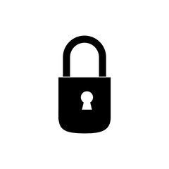 Lock icon. Padlock sign. vector flat illustration on white background..eps