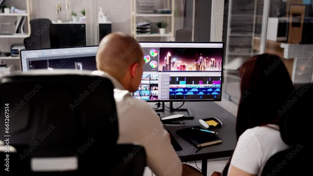 Poster Video Editor Or Designer Using Editing Software Tech