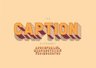 Vector of stylized modern font and alphabet