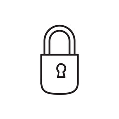 Lock icon. Padlock sign.liner illustration on white background..eps