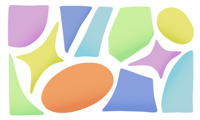 Colorful hand drawn abstract shapes. Illustration vector pattern. Background, wallpaper, cover, print.