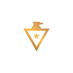 Eagle Star Shield Triangle Logo Vector