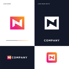 N logo Vector Icon Illustration Design