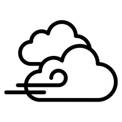Cloud Icon. Included in Ecology Outline Icon Pack. Is a collection of nature-inspired icons, featuring eco-friendly symbols and elements for environmental themes.