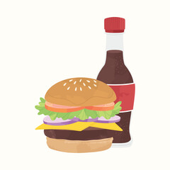 Fast Food Illustration Frame Background