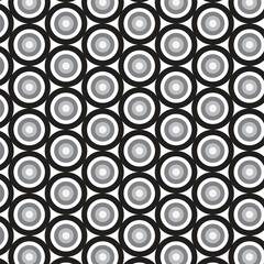 abstract seamless black grey white circle pattern.