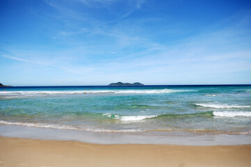 Fototapeta na wymiar Lopes Mendes Beach, located on Ilha Grande in the state of Rio de Janeiro.