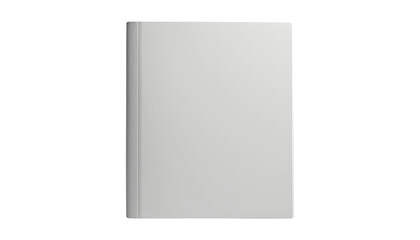 blank white book isolated on transparent background cutout