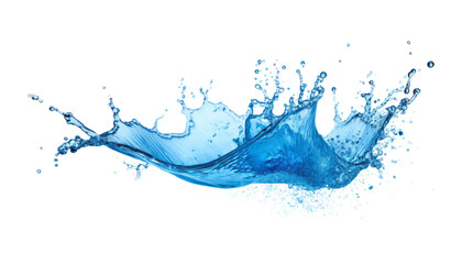 blue splash isolated on transparent background cutout