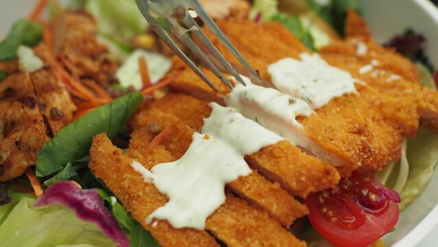 vegetable salad with grilled chicken 