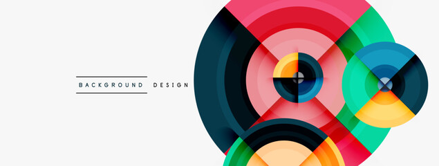 Creative circle geometric abstract background