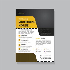 Construction Flyer, handyman or home Renovation flyer template. 

