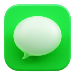 3D Illustration of Messages Communication App