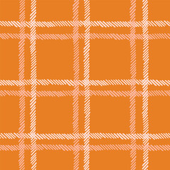 
Hand drawn twill checks pattern forming a seamless vector pattern with off white, pastel peach and terracotta orange. Great for home decor, fabric, wallpaper, gift-wrap, stationery, packaging
