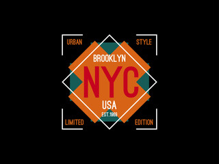 New york illustration typography. perfect for designing t-shirts, shirts, hoodies, poster, print