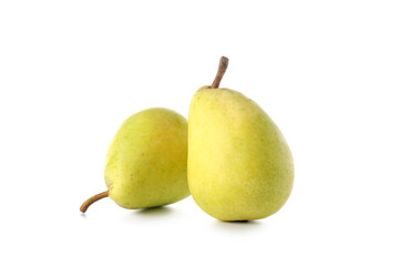 Ripe pears isolated on white background