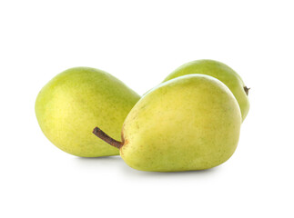 Ripe pears isolated on white background