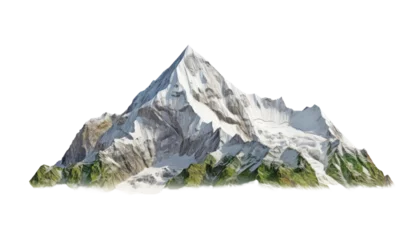 Papier Peint photo Everest landscape in the mountains isolated on transparent background cutout